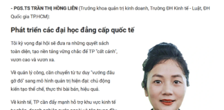 Trả lời báo Tuổi Trẻ: Đại hội Đảng bộ TP.HCM lần thứ 1: Kỳ vọng TP.HCM đi đầu, phát triển đột phá Phat trien dai hoc dang cap the gioi