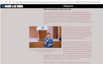 Trả lời báo NGƯỜI LAO ĐỘNG: “Thương hiệu Việt trong kỷ nguyên mới: Những con sếu đầu đàn mới” Sinh ra da mang tu duy toan cau