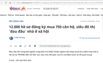 Phỏng vấn với báo VIETNAMNET: 12.000 hồ sơ đăng ký mua 750 căn hộ, siêu đô thị ‘đau đầu’ nhà ở xã hội Nhà ở xã hội