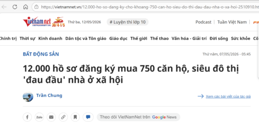 An interview with VIETNAMET about social housing Nhà ở xã hội