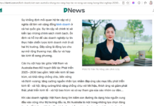 Trả lời phỏng vấn Báo Dân Trí: Việt Nam – Australia: Những “mỏ vàng” hợp tác về nông sản, năng lượng, khởi nghiệp Quan hệ hữu nghị Việt Nam - Australia