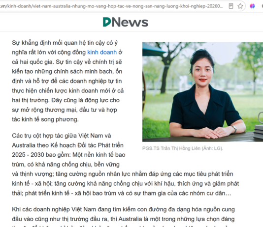 An Interview with Dan Tri Newspaper: Vietnam – Australia Relationship Quan hệ hữu nghị Việt Nam - Australia