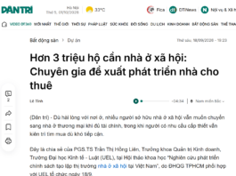 Sự kiện: Hơn 3 triệu hộ cần nhà ở xã hội: Chuyên gia đề xuất phát triển nhà cho thuê Nhà ở xã hội